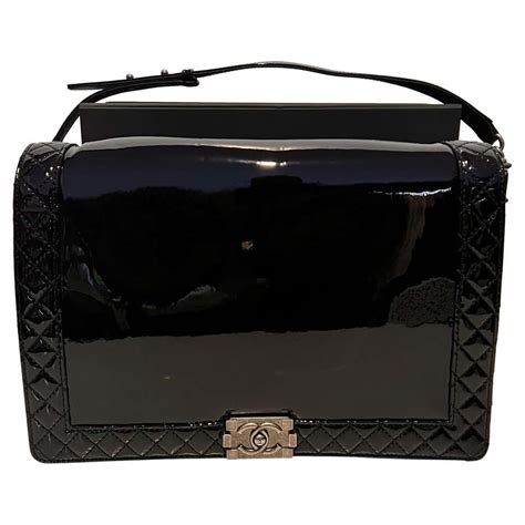 chanel boy bag black and silver|coco chanel boyfriend bag.